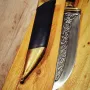 Ловен масивен нож, с дръжка от биволски рог Нов!, снимка 1
