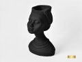 Кашпа с форма на глава на африканска жена / Подарък за дома / Кашпа за цветя и сукуленти, снимка 1