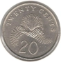 Singapore-20 Cents-1987-KM# 52-ribbon upwards, снимка 1