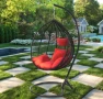 Ратанова Маса и 2 Стола + Луксозна Висяща Люлка тип Гнездо – Градински Комплект за Релакс, снимка 2