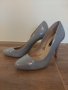 Елегантни сиви лачени обувки с висок ток Zara, снимка 1 - Дамски елегантни обувки - 40184971