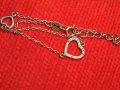 ФИНА СРЕБЪРНА СКЪПОЦЕННА ГРИВНИЧКА СРЕБРО 925 със СЪРЧИЦА и ФАСЕТИРАНИ ЦИРКОНИ 16888, снимка 2