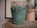Ръчно декорирана кашпа, снимка 2