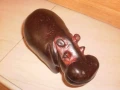 Фигура на хипопотам от тик, Зимбабве, снимка 6