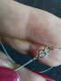 Сребърно колие тип чокър с позлата / надписът е "Love Endlessly" / проба 925 , снимка 10