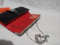 ЕСТЕСТВЕНА КОЖА на HERMES елегантна малка чанта в два цвята - черна и червено, снимка 9