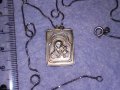 ПРАВОСЛАВНА СРЕБЪРНА ИКОНКА с ФИНА СРЕБЪРНА ВЕРИЖКА СРЕБРО 925 с БЯЛА ПОЗЛАТА 36123, снимка 3