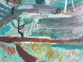 Златка Дъбова 1927-1997 Уникален модерен Пейзаж маслени бои, снимка 4