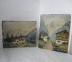  1947 - 2 картини планински пейзаж, подписани, снимка 1 - Картини - 28888514