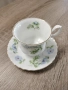 Чайна чаша с чинийка Richmond Bone China – “Blue Poppy”, Англия 🇬🇧, снимка 1