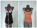 Два броя бродирани / Луксозно неглиже / нощница "Cottelli" и "Miriale lingerie" / унисайз , снимка 1
