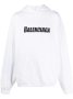BALENCIAGA White Ripped Caps Logo Oversized Мъжко / Дамско Горнище тип Суичър size XS (M/L) и M (XL), снимка 2