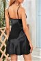 Мини рокля сатен, Къса черна рокля, Къса бежова рокля, снимка 2