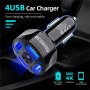 бързо зарядно 45W за кола за телефон-таблет и др.4X Usb Quick Charge, снимка 4