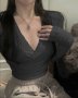 Тъмно сива блуза, снимка 1 - Блузи с дълъг ръкав и пуловери - 44106515