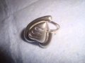 СТИЛИЗИРАН СЪРЦЕВИДЕН СТАР СРЕБЪРЕН АЖУРЕН АРТ ПРЪСТЕН СРЕБРО 925 МАЙСТОРСКА ИЗРАБОТКА 6709, снимка 15