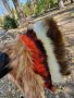 Черна Пухена яка Еко косъм 75 см. , 85 см., 1м.дължина Обемна яка тип лисица, Якичка дълъг косъм, снимка 5