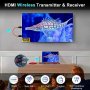 Нов 1080p Безжичен HDMI Предавател/Приемник - 50м Обхват, Plug & Play, снимка 4