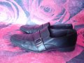 Черни Унисекс обувки от естествена кожа 43 номер , снимка 1 - Дамски ежедневни обувки - 38913885