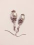Разкошни Викториански перлени обеци с много красиви орнаменти в цвят сребро