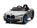 BMW i4 акумулаторна кола 12V - Детска акумулаторна кола, Бяла, EVA гуми, 4x4, снимка 1