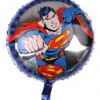Супермен Superman кръгъл фолио фолиев балон хелий, снимка 1 - Други - 37654047