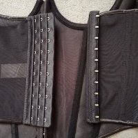 Дамски сатенен корсет под бюста в черен цвят р-р S, снимка 12 - Корсети, бюстиета, топове - 43545492