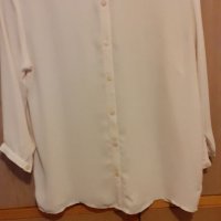 Дамска блуза кремава ,с камъчета по яката , снимка 3 - Ризи - 32478504