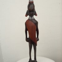 африканска дървена фигура,статуетка, снимка 1 - Статуетки - 38851654