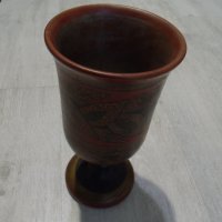 № 3978 стара руска дървена ваза   - размери - височина 22 см , диаметър 11 см, снимка 3 - Други ценни предмети - 28026573