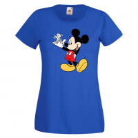 Дамска тениска Mickey Mouse Peugeot .Подарък,Изненада,, снимка 2 - Тениски - 36528813