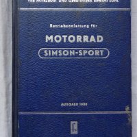 Книга Инструкция по експлуатация на Немски език за мотоциклети Симсон Спорт Аво 1959 година., снимка 1 - Специализирана литература - 37213806