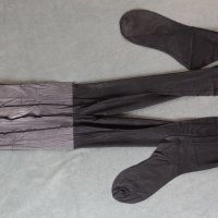 Нов черен чорапогащник с черен ръб отзад XS/S, снимка 1 - Бельо - 44051804