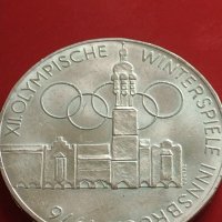 Сребърна монета 100 шилинга 1976г. Австрия 0.640 Инсбрук XII Зимни олимпийски игри 41419, снимка 10 - Нумизматика и бонистика - 43568327