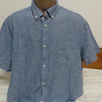 Мъжки ризи с къс ръкав от лен Linen Life, снимка 2 - Ризи - 37046867