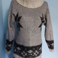 Пухкаво мохерно поло с ламена нишка / голям размер , снимка 4 - Блузи с дълъг ръкав и пуловери - 12423264