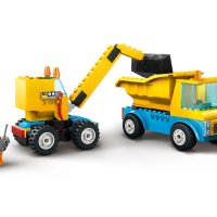 LEGO® City Great Vehicles 60391 - Строителни камиони и кран с разбиваща топка, снимка 7 - Конструктори - 43253750