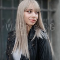 Дълга руса права перука с бретон Валерия, снимка 1 - Аксесоари за коса - 30918327