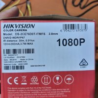 Продавам камери Hikvision ds-2ce76d0t-itmfs 2.8mm 2MP+микрофон AOC, снимка 3 - HD камери - 32357373