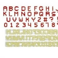 Пиксели букви Азбука Латиница числа пластмасови форми резци релси за фондан торта, снимка 3 - Форми - 37685531