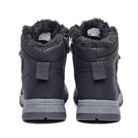 Юношески боти с топла вата с връзки и цип в черен цвят, снимка 4 - Детски обувки - 43201127