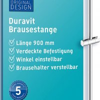 Duravit Универсална хромирана душ релса с регулируема по височина скоба, снимка 4 - Душове - 39653311