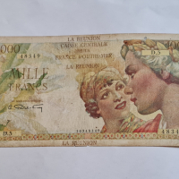 RARE. LA REUNION 1000 FRANCS 1947, снимка 4 - Нумизматика и бонистика - 44873105