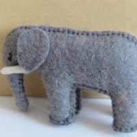  Слон -екологично чиста играчка от филц, ръчна изработка, снимка 2 - Други - 27467248