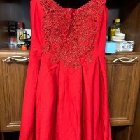 Червена официална рокля, снимка 1 - Рокли - 43660708