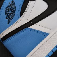 Nike Air Jordan 1 High UNC Blue Toe Нови Оригинални Мъжки Обувки Кецове Маратонки Размер 43 Номер, снимка 8 - Кецове - 40513476