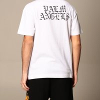 PALM ANGELS Smiley Burning Head Logo Print Мъжка Тениска size XL (L), снимка 3 - Тениски - 34960309