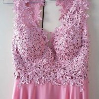 Официална пепелно розова рокля, снимка 2 - Рокли - 43203134