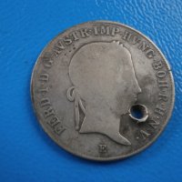Сребърна монета 20 кройцера 1840 , снимка 1 - Нумизматика и бонистика - 42946323