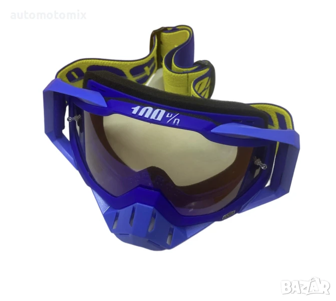МОТО ОЧИЛА 100%-КРОС ЕНДУРО АТВ - СИН/ЖЪЛТ-253109, снимка 1